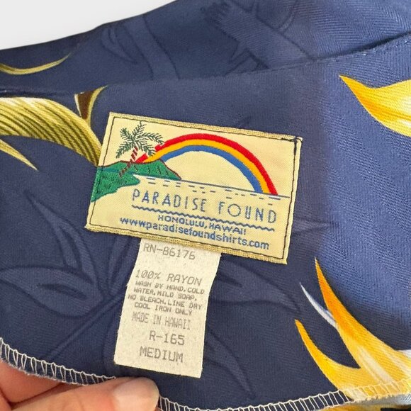 Paradise Found Hawaiian Tropical Mini Dress M Floral Blue Multi Vintage EUC - Picture 4 of 6